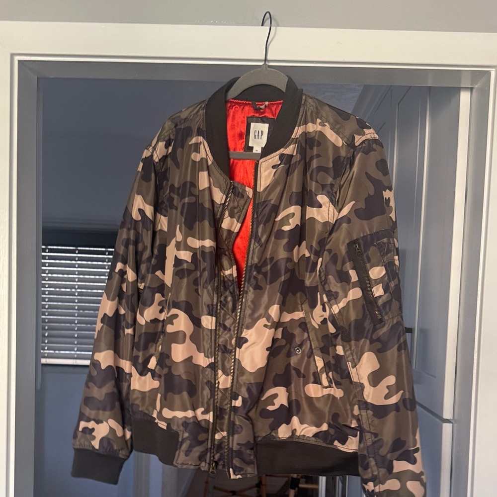 GAP Camo Jacket with Red Lining